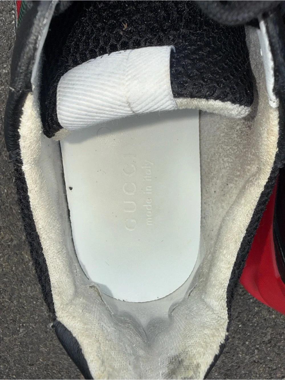 Gucci Rython Leather Mesh Sneakers